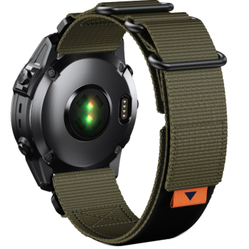 Тканинний ремінець для Garmin Epix Pro / quatix 7 / Approach / Fenix 7 / Descent G1 / MARQ / QUICK FIT 22 мм Зелений