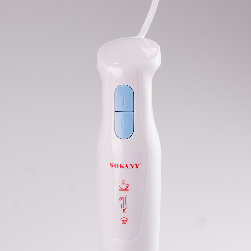 Блендер занурювальний ручний 3 в 1 полегшений 1000 Вт 2 режими швидкості Sokany SK-778-3