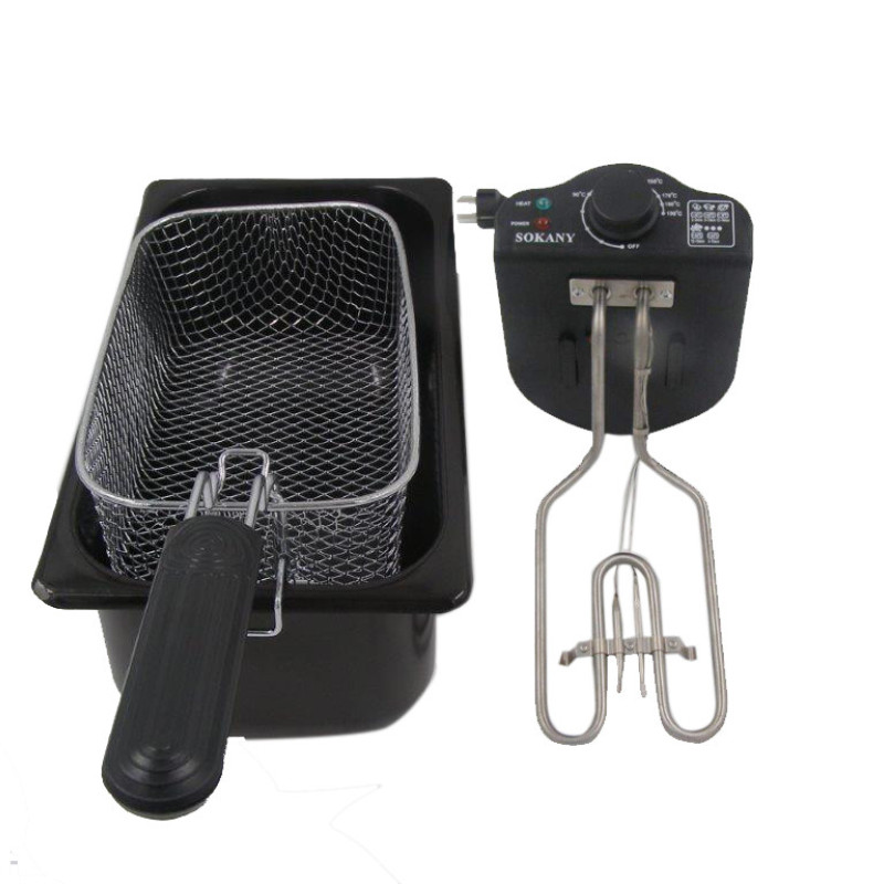 Фритюрниця електрична 3.5 л 2000 Вт температура від 190 С захист від перегріву SOKANY WJ-800