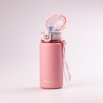 Термос з напувалкою 350 мл термокухоль з нержавіючої сталі до 12 годин Рожевий