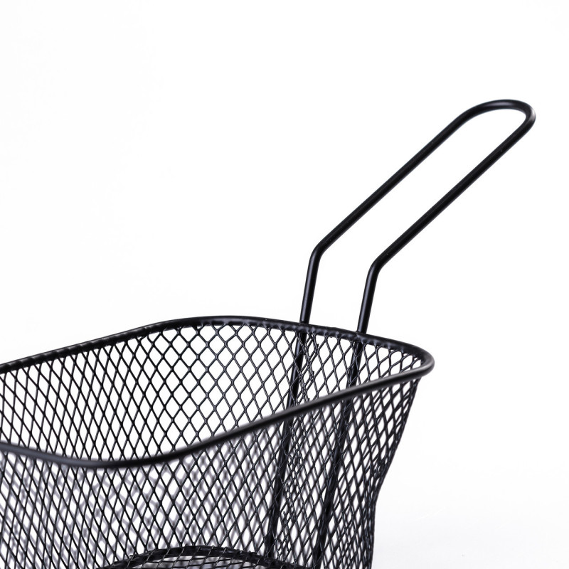 Корзина для фритюрниці з нержавіючої сталі прямокутна 10,5×14,5 см Чорний, Сито