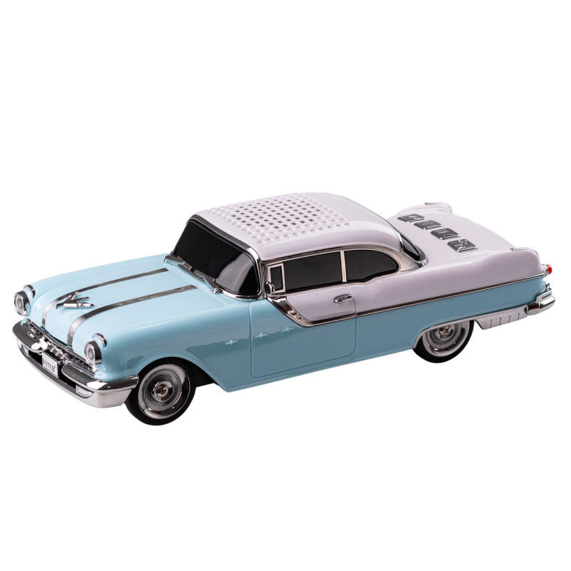 Портативна колонка Bluetooth бездротова у формі машинки 10 Вт потужна Блакитно-білий