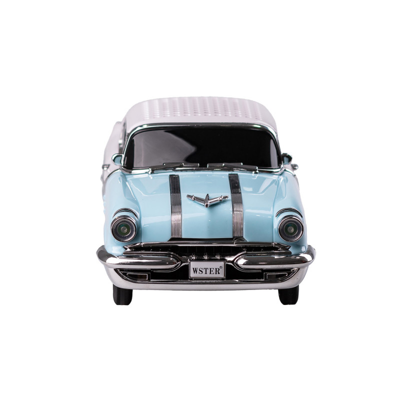 Портативна колонка Bluetooth бездротова у формі машинки 10 Вт потужна Блакитно-білий