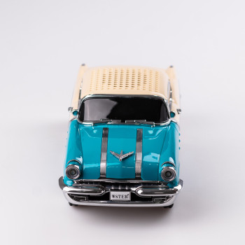 Портативна колонка Bluetooth бездротова у формі машинки 10 Вт потужна Бірюзово-бежевий