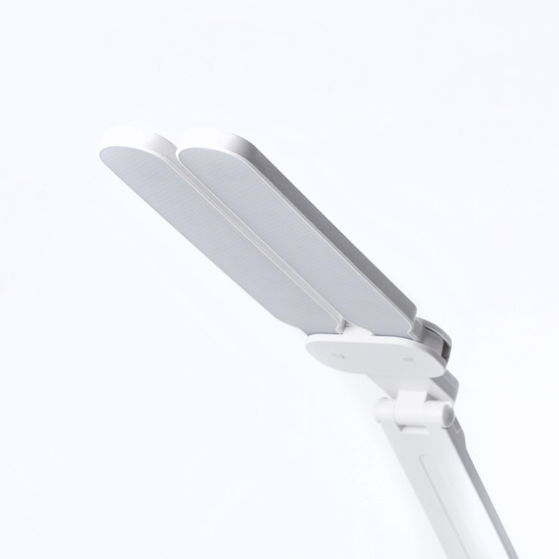 Лампа настільна світлодіодна з сенсорним керуванням з годинником світильник акумуляторний LED складаний