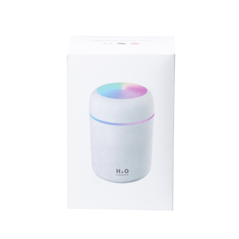 Зволожувач повітря для дому портативний USB 350 мл ароматичний дифузор з підсвічуванням Білий