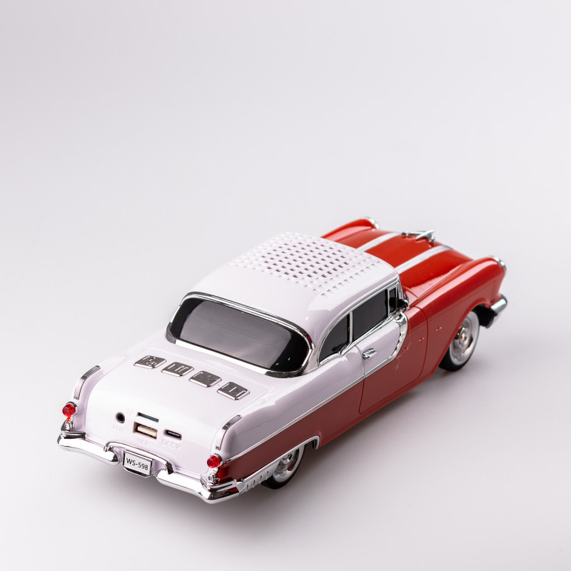 Портативна колонка Bluetooth бездротова у формі машинки 10 Вт потужна Червоно-чорний