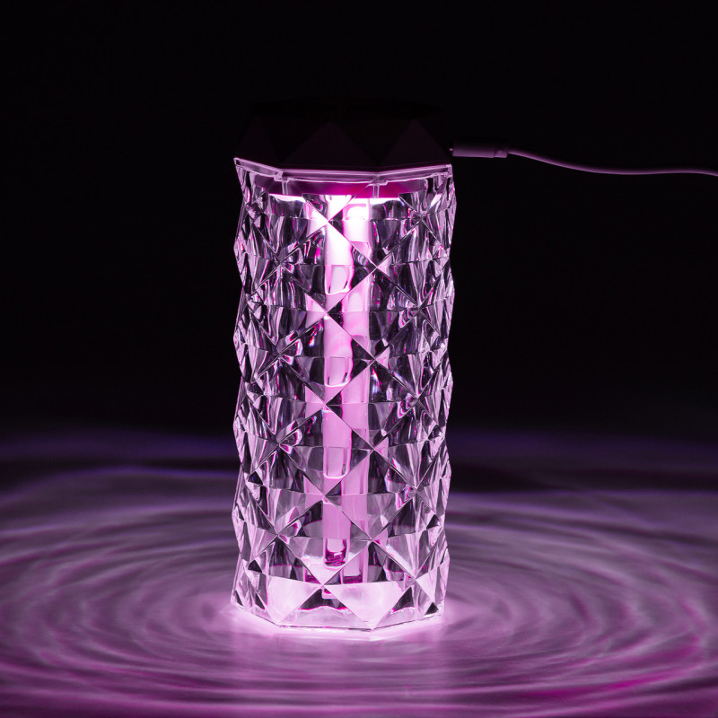 Зволожувач повітря Crystal з лампою для дому портативний USB 400 мл ароматичний дифузор з підсвічуванням