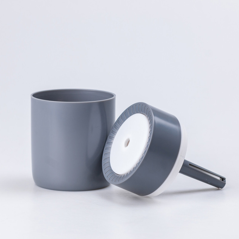 Зволожувач повітря для дому портативний USB 350 мл ароматичний дифузор з підсвічуванням Сірий