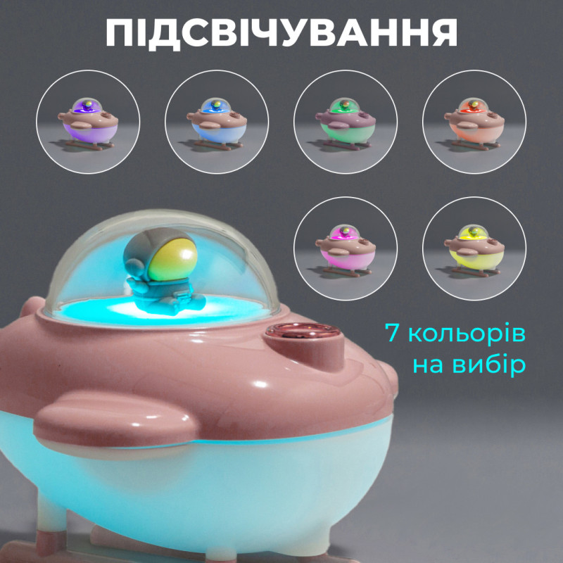 Зволожувач повітря для дому літак портативний USB 220 мл ароматичний дифузор з підсвічуванням