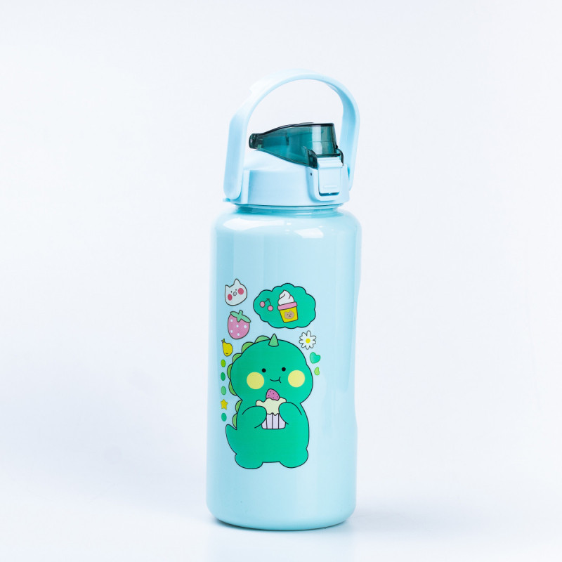 Пляшка для води Дракоша набір 3в1 з дозатором 0.3л 0.7л 2л М'ятний