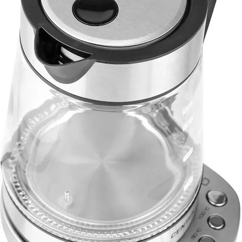 Електрочайник скляний з підсвічуванням 1.7 л 2200 Вт Sokany