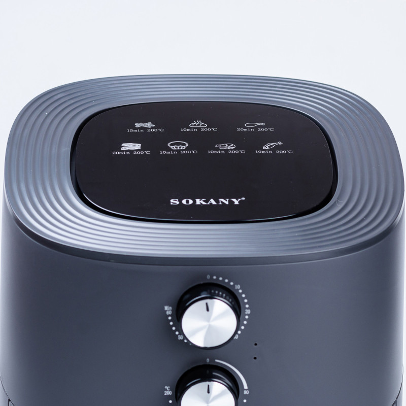 Аерофритюрниця електрична аерогриль мультипіч 7,2 л 1700 Вт температура до 200 С таймер SOKANY