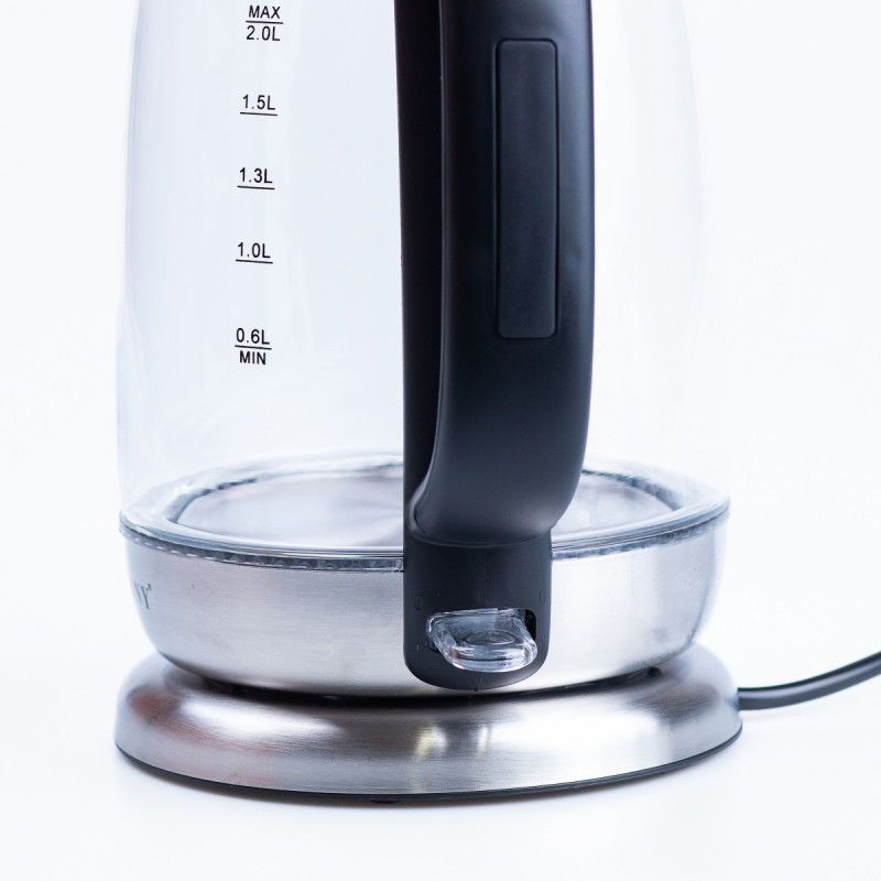 Електрочайник скляний з LED індикатором 2 л 2000 Вт 2000 Вт Sokany