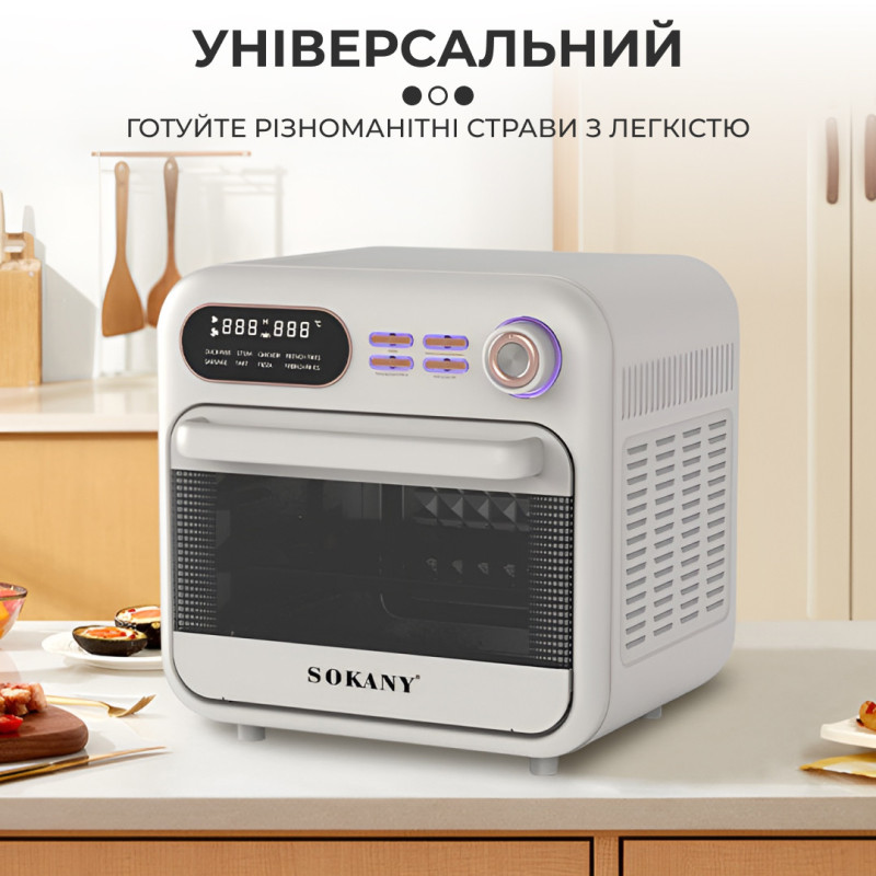 Духовка електрична настільна 1800 Вт 18 л електропіч для дому з таймером