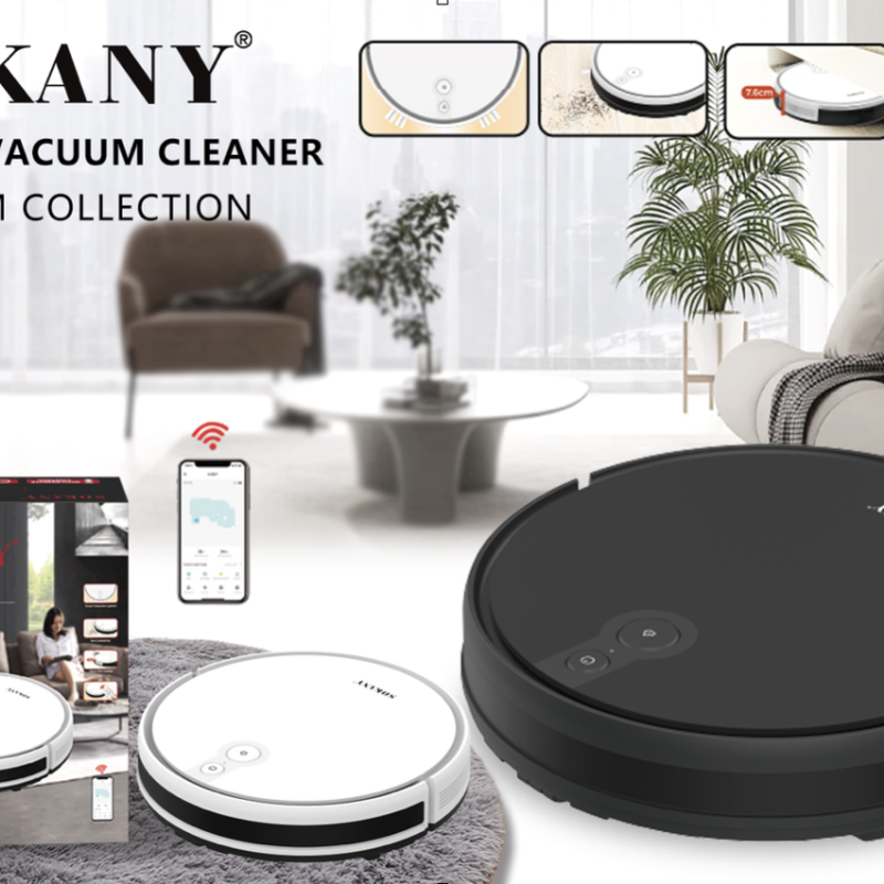 Робот пилосос 2 в 1 автоматичний ручний пилосос на акумуляторі Білий