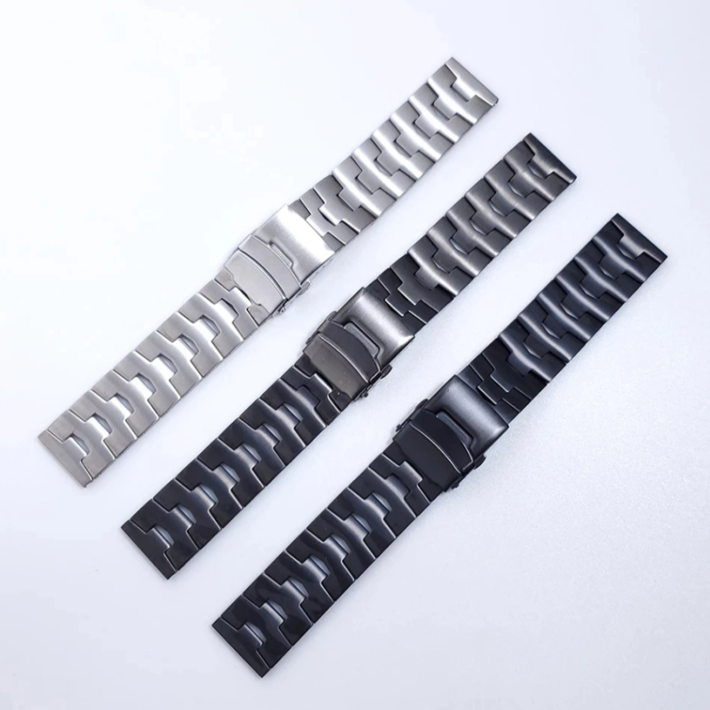 Титановий браслет для годинника 22 мм. Матовий
