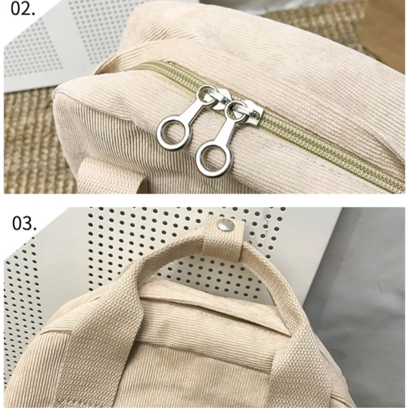 Стильний та практичний вельветовий сумка-рюкзак для дівчат. Помаранчевий