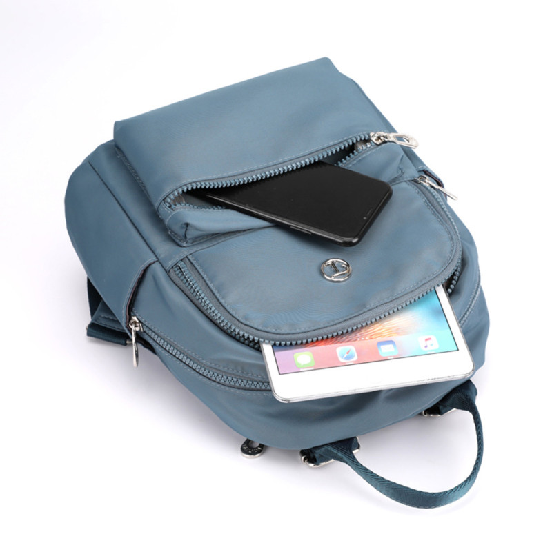 Водонепроникний нейлоновий рюкзак. Жіноча повсякденна сумка. Дорожній рюкзак. Блакитний