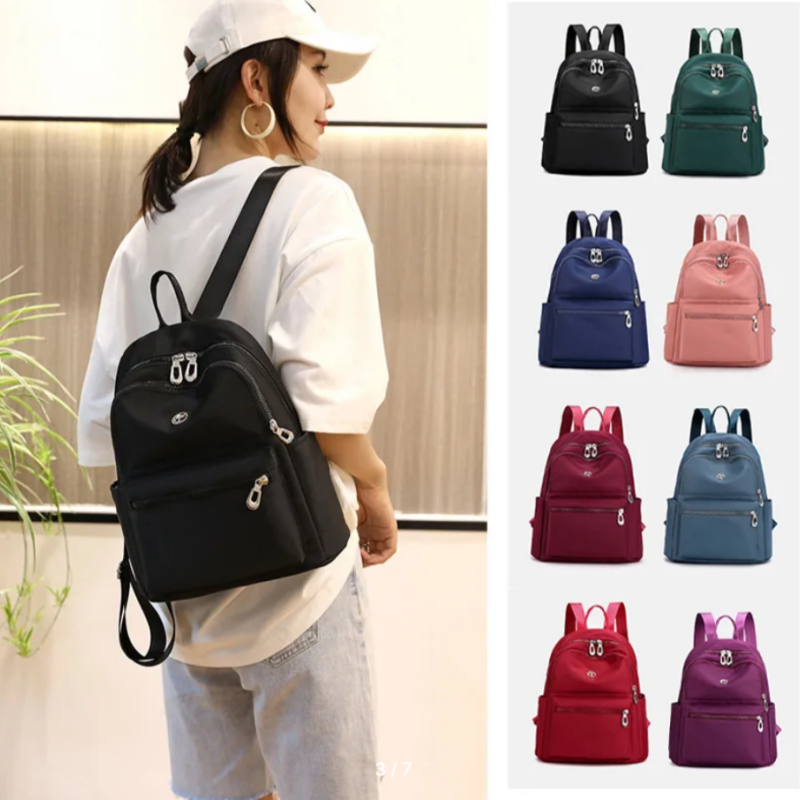 Водонепроникний нейлоновий рюкзак. Жіноча повсякденна сумка. Дорожній рюкзак. Блакитний