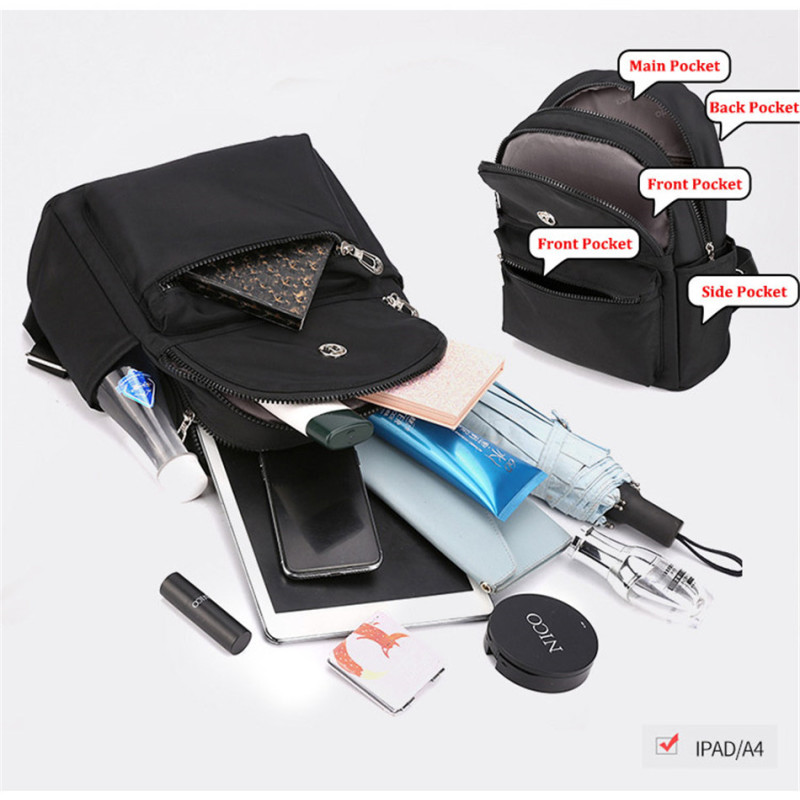 Водонепроникний нейлоновий рюкзак. Жіноча повсякденна сумка. Дорожній рюкзак. Блакитний