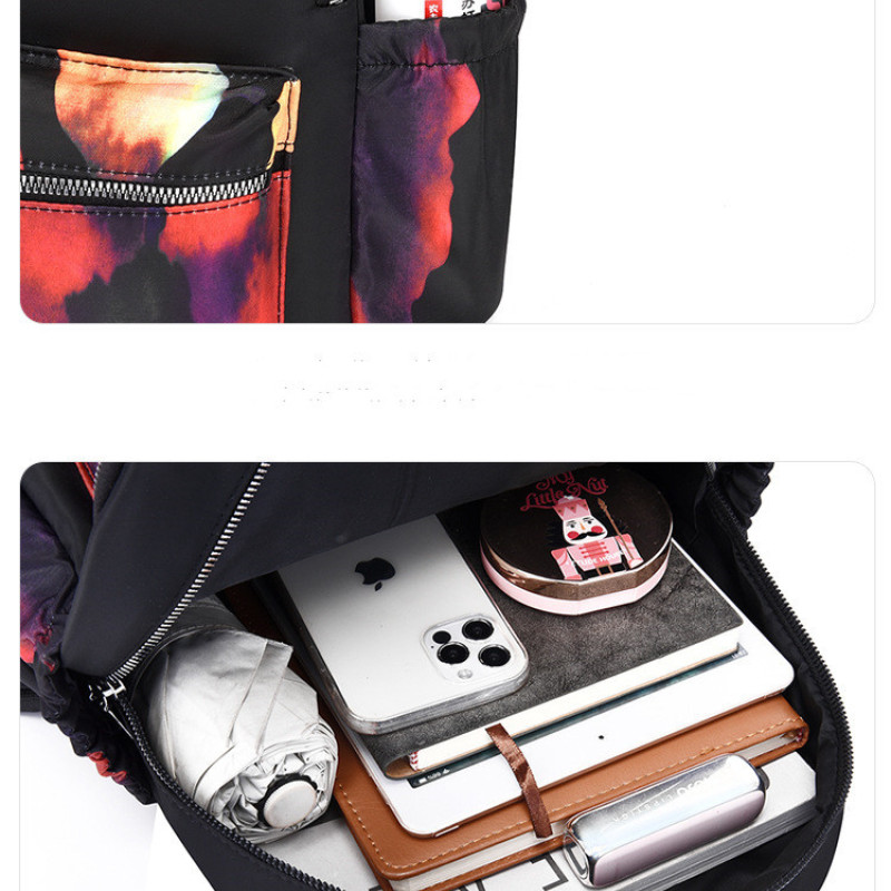 Водонепроникний нейлоновий рюкзак. Повсякденна сумка. Дорожній рюкзак. Чорний