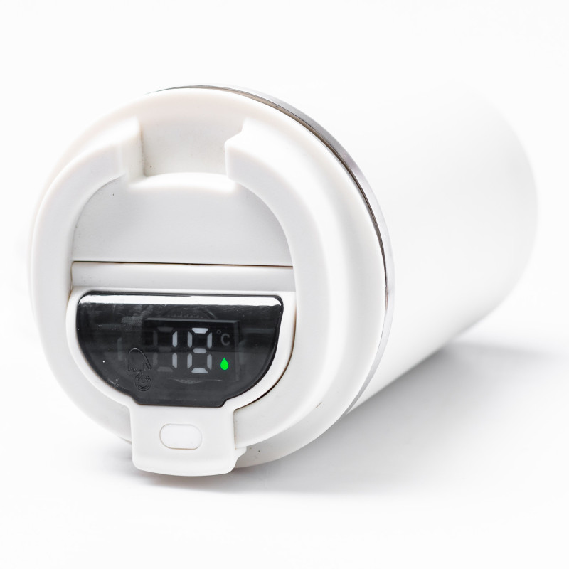 Термос із нержавіючої сталі 380 мл із датчиком температури термокружка до 12 годин Бежевий