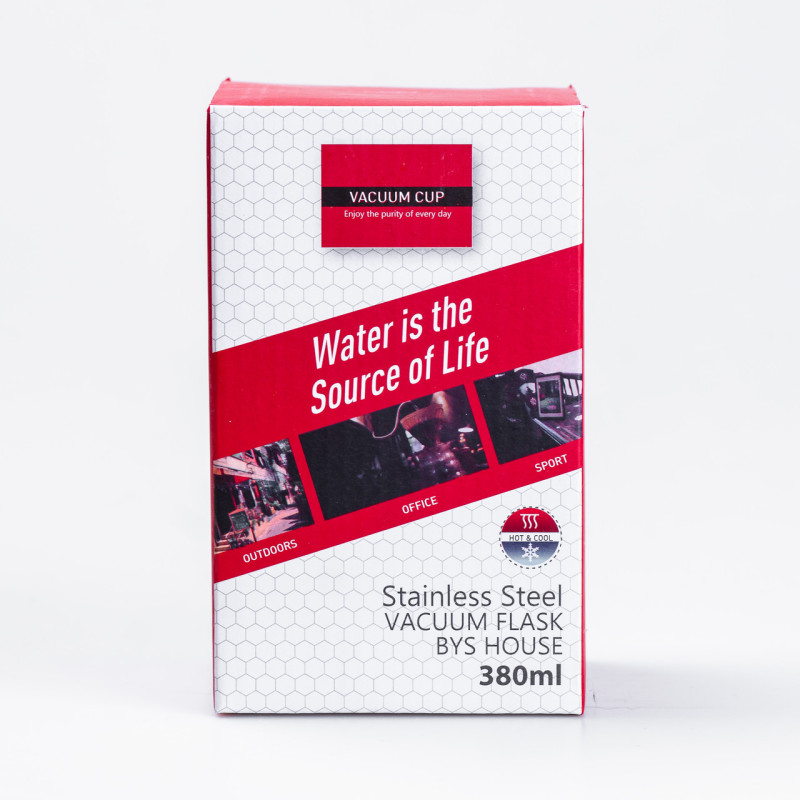 Термос із нержавіючої сталі 380 мл із датчиком температури термокружка до 12 годин Бежевий