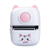 Дитячий міні-принтер портативний бездротовий акумуляторний з термодруком + папір Рожевий