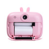 Фотоапарат дитячий з функцією миттєвого друку Зайчик, блакитний дитячій фотоапарат Рожевий
