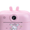 Фотоапарат дитячий з функцією миттєвого друку Зайчик, блакитний дитячій фотоапарат Рожевий