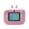 Фотоапарат дитячий з функцією миттєвого друку Зайчик, блакитний дитячій фотоапарат Рожевий