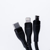 Кабель для зарядки телефону 3в1 USB-A - Micro USB / Type-C / Lightning