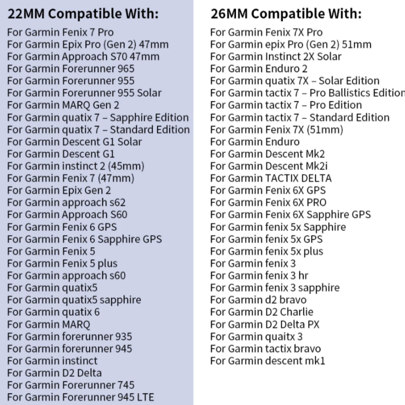 Тканинний ремінець для Garmin Fenix Epix Pro / Instinct 2X /  Tactix 7 / Enduro / Descent 26 MM