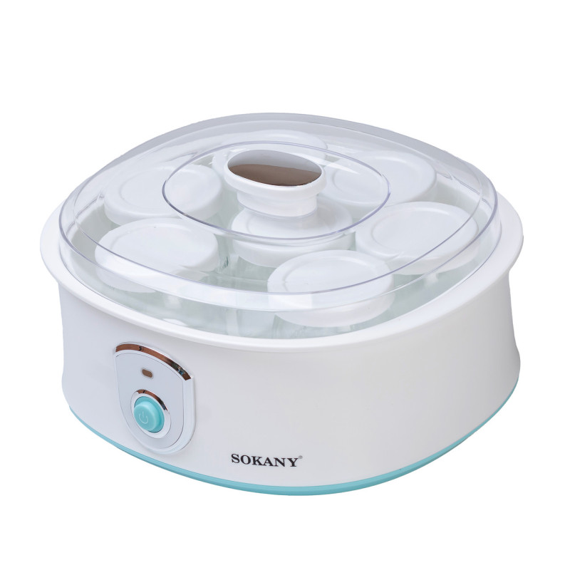 Йогуртниця електрична з баночками та таймером Sokany Yogurt Maker електрична йогуртниця