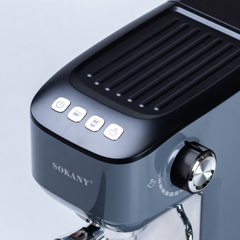 Кавоварка електрична із спінювачем для молока 1.2 л Sokany кавоварка для дому