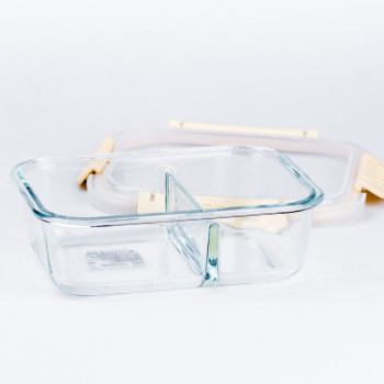 Контейнер для еды Fresh прямоугольный на 1 литр Бежевий