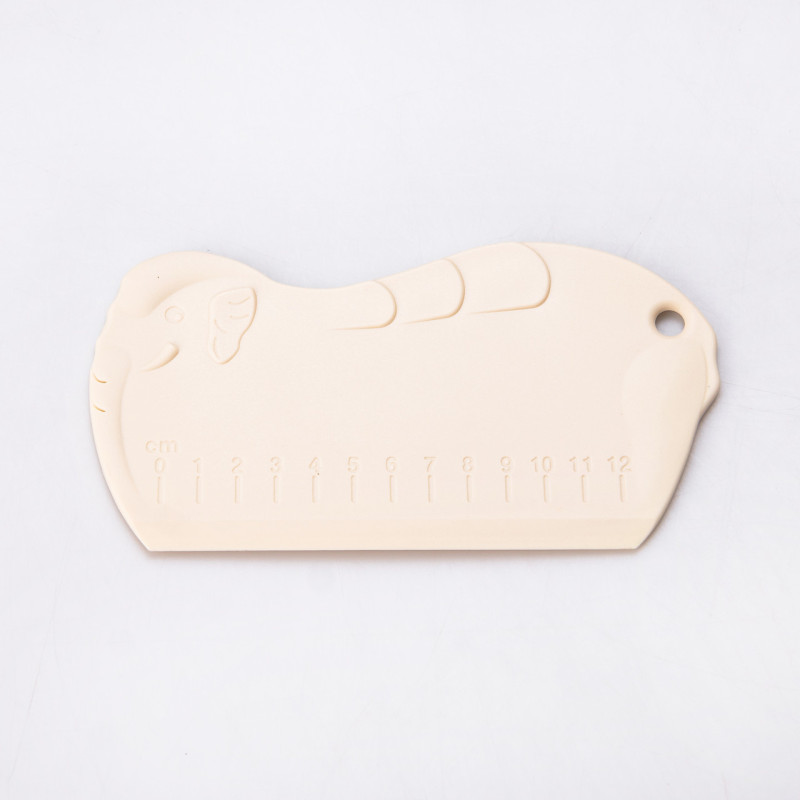 Силіконовий килимок зі качалкою для розкочування прямокутного тіста з розміткою Бежевий