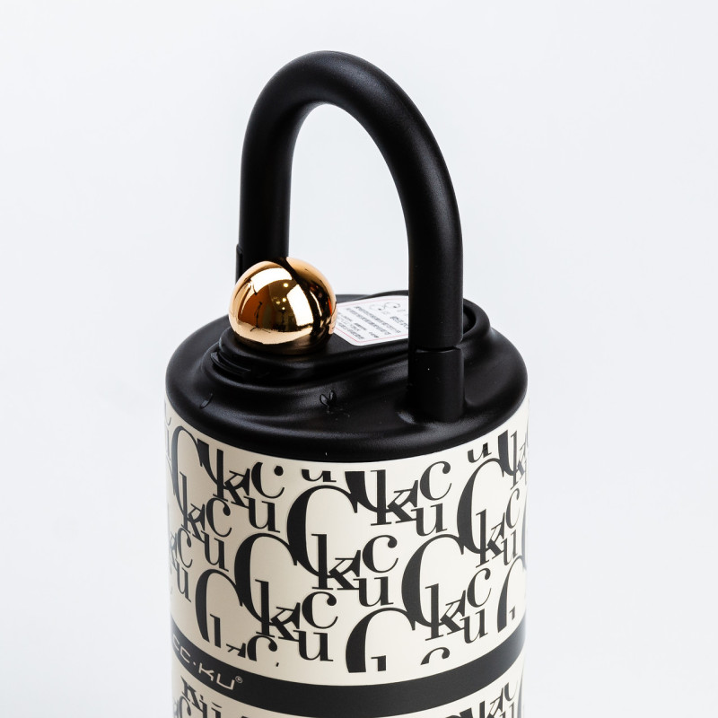 Дорожній термос із ручкою CCKU сірий термос металевий